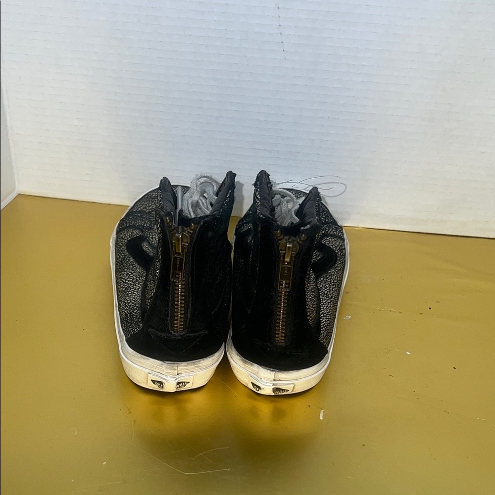 Vans Black and Silver High-Top Sneakers - Picture 4 of 6
